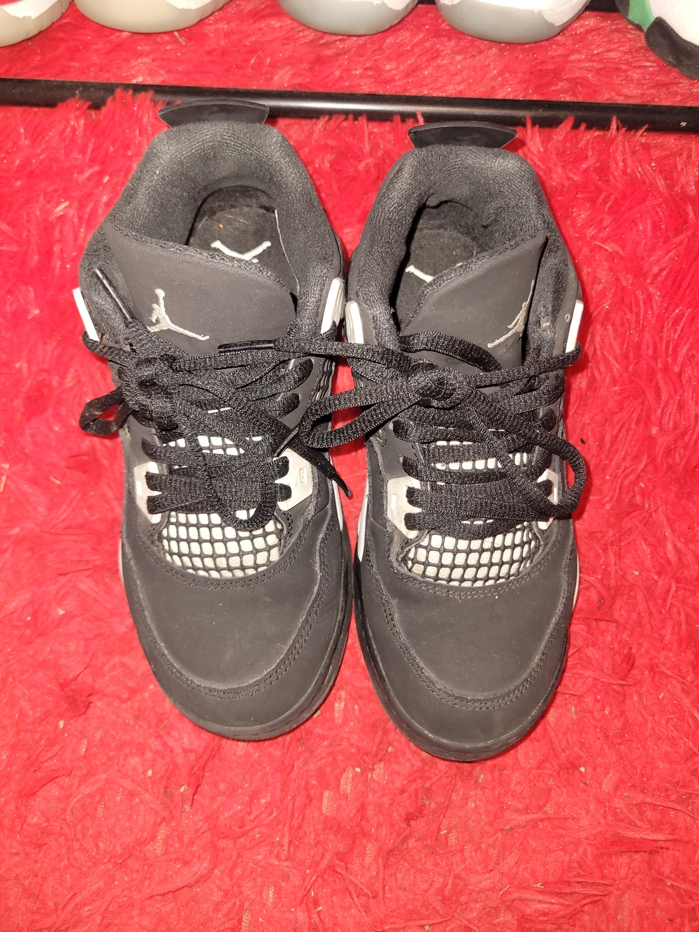 Jordan Kids Black and White Retro Basketball Sneakers